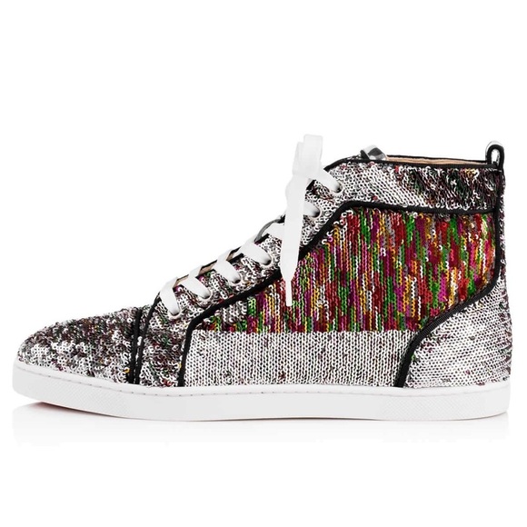 BNIB Christian Louboutin bip bip sequin rainbow - Picture 4 of 6